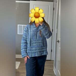 Iguana Jack Blue Striped Women's Hoodie